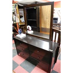 6 DRAWER DRESSER & MIRROR