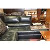 Image 2 : BLACK BONDED LEATHER LIFT BACK SECTIONAL