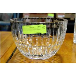 HEAVY PINWHEEL CUT GLASS BOWL