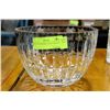Image 1 : HEAVY PINWHEEL CUT GLASS BOWL