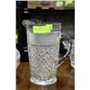 Image 1 : PINWHEEL CUT GLASS SERVING JUG