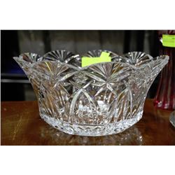 VINTAGE PINWHEEL CUT GLASS BOWL