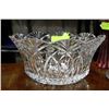 Image 1 : VINTAGE PINWHEEL CUT GLASS BOWL
