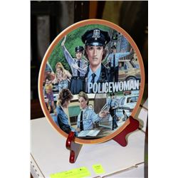 POLICE WOMAN COLLECTOR  PLATE WITH COA