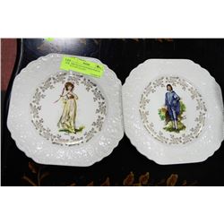 LORD NELSON POTTERIES PINKY & BLUE BOY PLATES