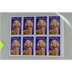 BLOCK OF 8 -1995 USA STAMPS