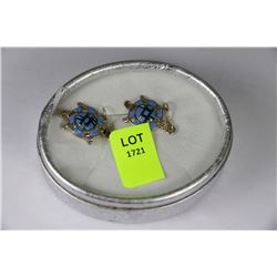 .925 SILVER TURQUOIS TURTLE EARINGS