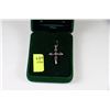 Image 1 : .925 CROSS PENDANT W/ 12 DIAMONDS &