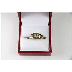 ESTATE 10 KT GOLD RING W/5 DIAMONDS