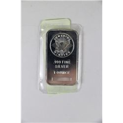 1oz .999 FINE SILVER BAR