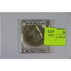 CANADA 1958 DEATH TOTEM SILVER DOLLAR