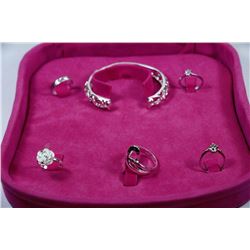 JEWELLERY BOX WITH CONTENTS