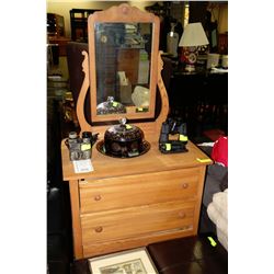 ESTATE SOLID WOOD WITH MIRROR 3-DRAWER DRESSER