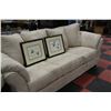 Image 2 : BEIGE MICROFIBRE SOFA AND LOVE SEAT