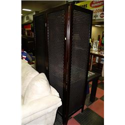 WOOD 3 PANEL DIVIDER SCREEN