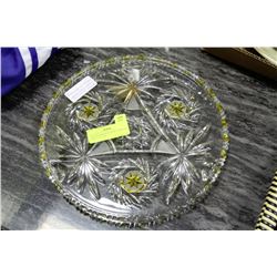 "WATHER KRYSTALGLAS" CRYSTAL  CAKE PLATTER