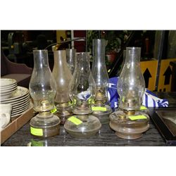 ESTATE COLLECTION OF 9 OIL LAMPS