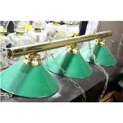 3 LIGHT HANGING OVER TABLE BILLIARD LIGHT