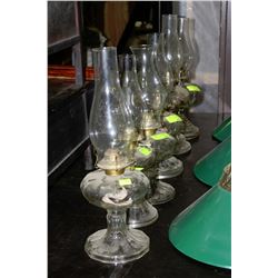 ESTATE COLLECTION OF 6 OIL LAMPS