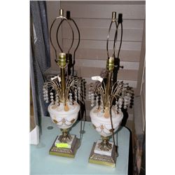 PAIR OF VINTAGE LAMPS-NO SHADES