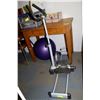 Image 1 : LOT OF EXERCISE EQUIPMENT INCLUDING WORKOUT BALL