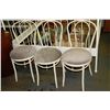 Image 1 : 3 WHITE METAL & FABRIC CHAIRS
