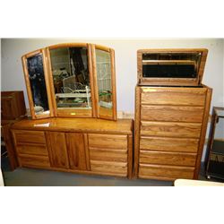 BEDROOM SET INCL. 34" 6 DRAWER WITH OPENING TOP