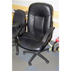BLACK LEATHER OFFICE CHAIR