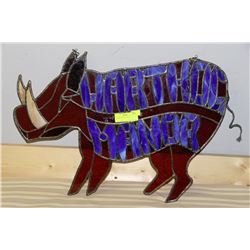 STAINED GLASS WARTHOG