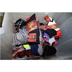 PLASTIC TOTE WITH NEW INFRARED SOCKS