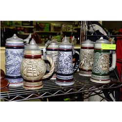 ESTATE COLLECTION OF 6 AVON STEINS