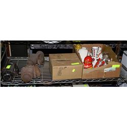 SHELF #4 ASSORTED ESTATE ORNAMENTS, CHRISTMAS