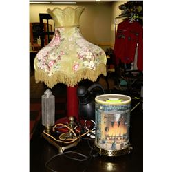 FOUR  ASSORTED LAMPS