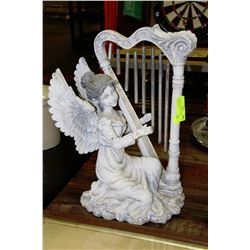 LARGE DECORATIVE ANGEL W/CHIME HARP