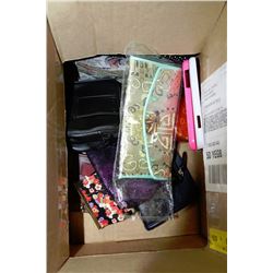 BOX OF WALLETS & MISC