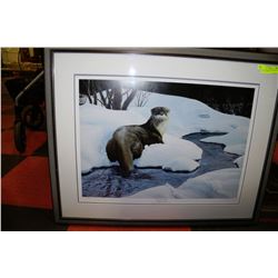DUCKS UNLIMITED SIGNED/FRAMED PIC OF "ALONG THE