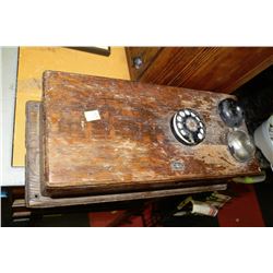 1920'S WALL PHONE WITH HEADSET