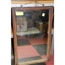 VINTAGE WOOD FRAMED MIRROR