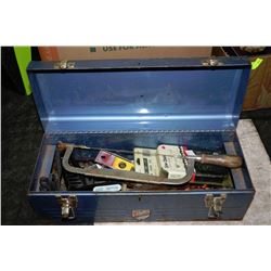 BLUE TOOL BOX WITH MISCELLANOUS
