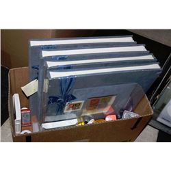 BOX OF SCRAPBOOKING SUPPLIES