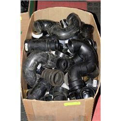 BOX FULL OF 2 INCH PVC FITTINGS