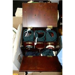 BOMBAY WOODEN BOX WITH SHOE SHINE KIT *ORIGINAL*