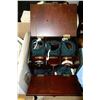 Image 1 : BOMBAY WOODEN BOX WITH SHOE SHINE KIT *ORIGINAL*