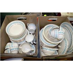 2-BOXES W/JOHNSON BROS CHINA PATTERN-BERMUDA