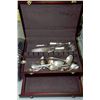 Image 1 : SILVERWARE CHEST WITH ASSORTED UTENSILS