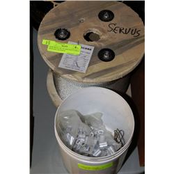 NEW SPOOL OF 1/8" GALVANIZED AIRCRAFT CABLE