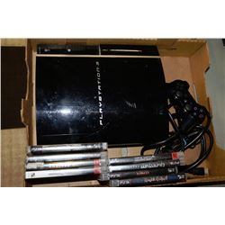 PLAYSTATION 3 WITH 1 CONTROLLER,8 GAMES INCL.