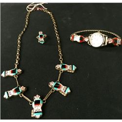 Circa 1970s Zuni Mosaic Inlay by Theresa Waseta