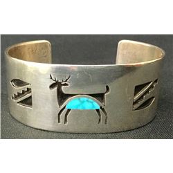 Overlay Bracelet With Turquoise Inlay