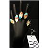 Image 5 : Vintage Navajo Inlay Ring Group